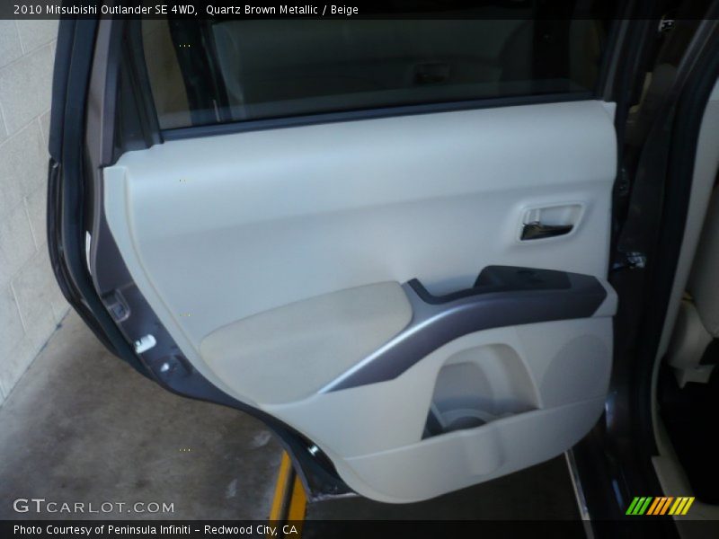 Quartz Brown Metallic / Beige 2010 Mitsubishi Outlander SE 4WD