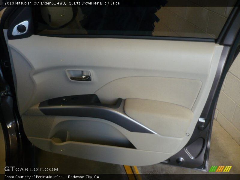Quartz Brown Metallic / Beige 2010 Mitsubishi Outlander SE 4WD