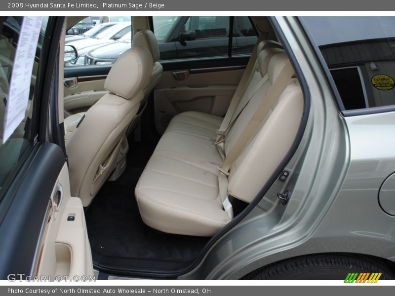 Platinum Sage / Beige 2008 Hyundai Santa Fe Limited