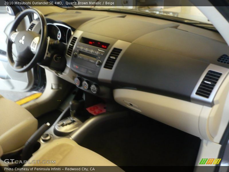 Quartz Brown Metallic / Beige 2010 Mitsubishi Outlander SE 4WD