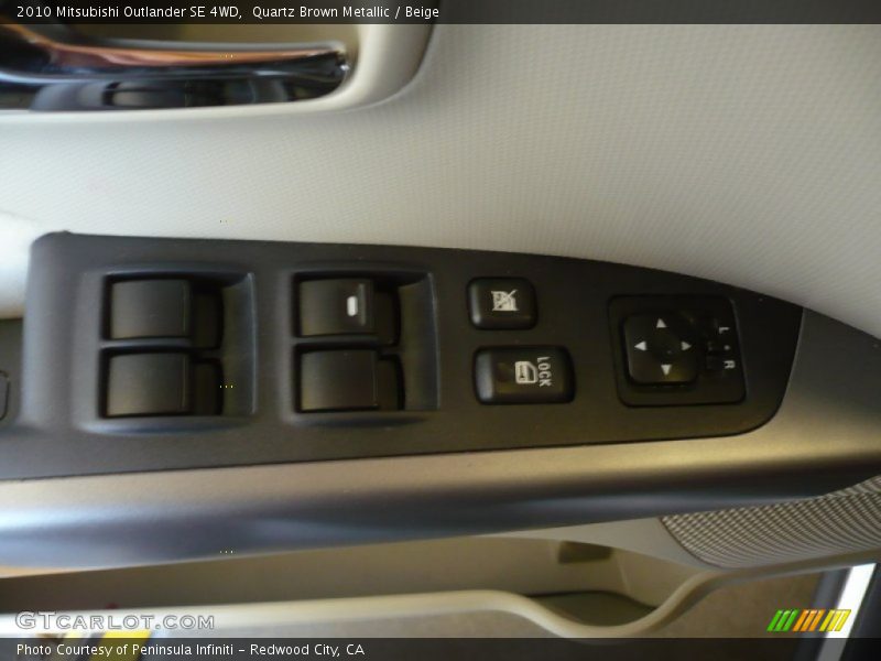 Quartz Brown Metallic / Beige 2010 Mitsubishi Outlander SE 4WD