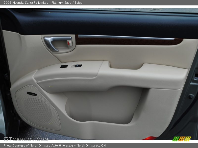 Platinum Sage / Beige 2008 Hyundai Santa Fe Limited