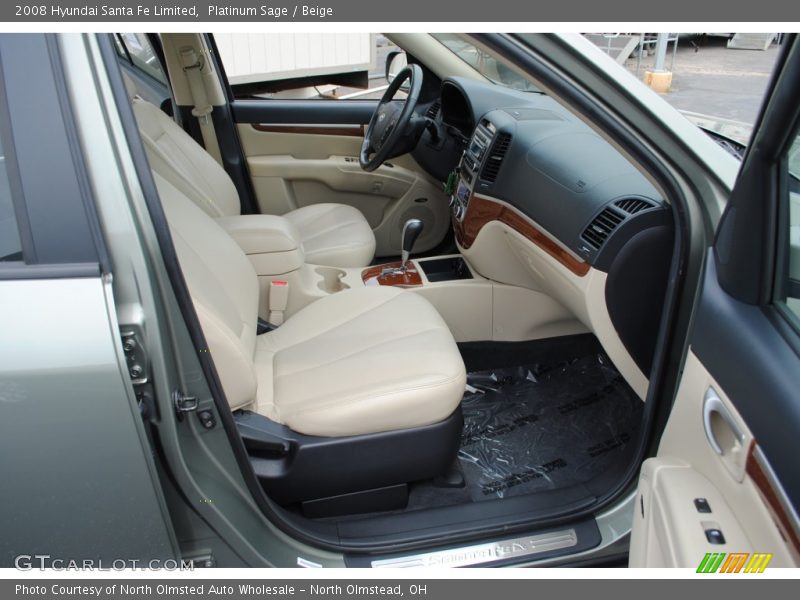 Platinum Sage / Beige 2008 Hyundai Santa Fe Limited