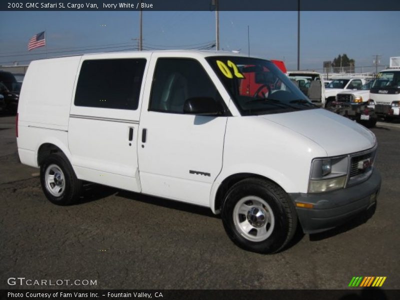 Ivory White / Blue 2002 GMC Safari SL Cargo Van