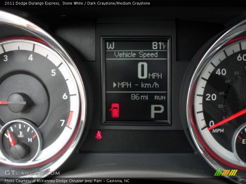 Stone White / Dark Graystone/Medium Graystone 2011 Dodge Durango Express
