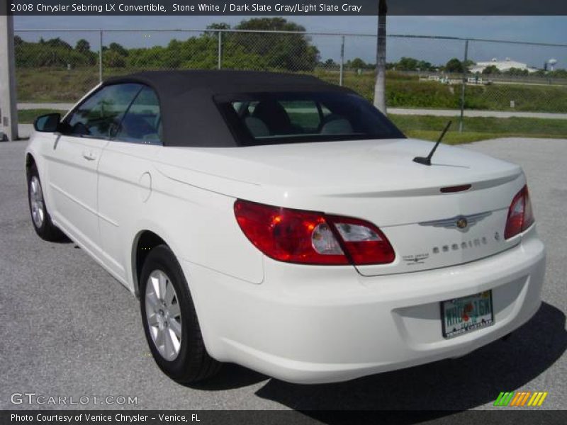 Stone White / Dark Slate Gray/Light Slate Gray 2008 Chrysler Sebring LX Convertible