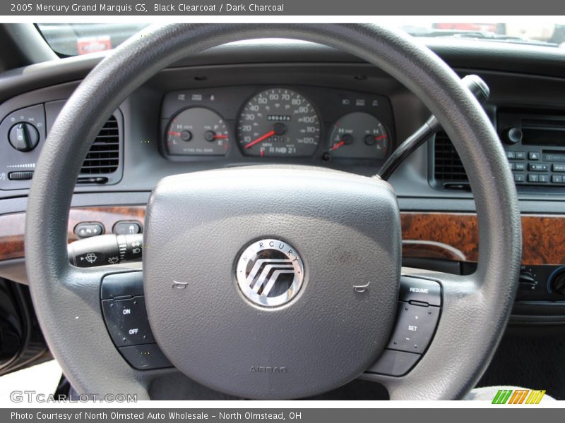 Black Clearcoat / Dark Charcoal 2005 Mercury Grand Marquis GS