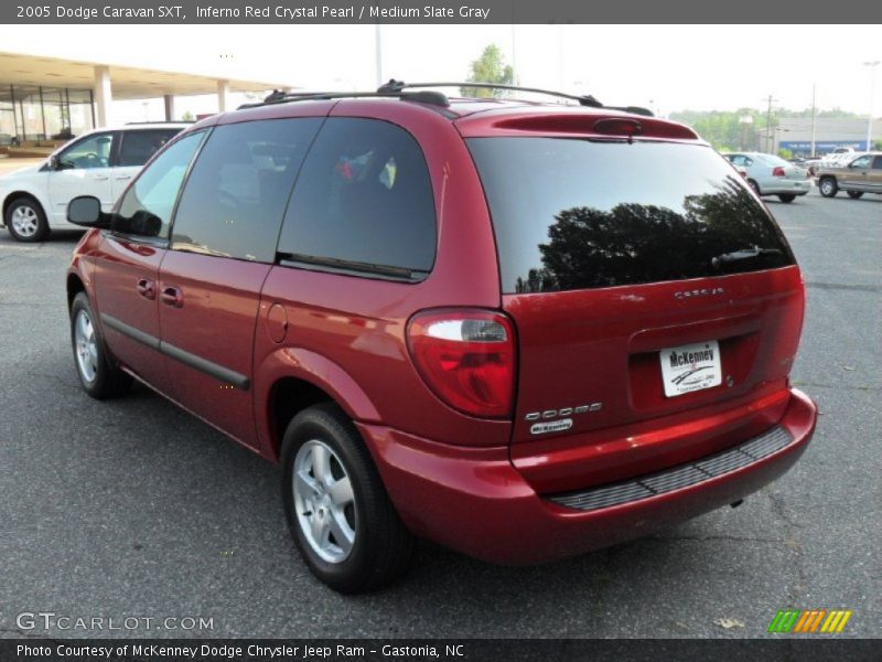 Inferno Red Crystal Pearl / Medium Slate Gray 2005 Dodge Caravan SXT