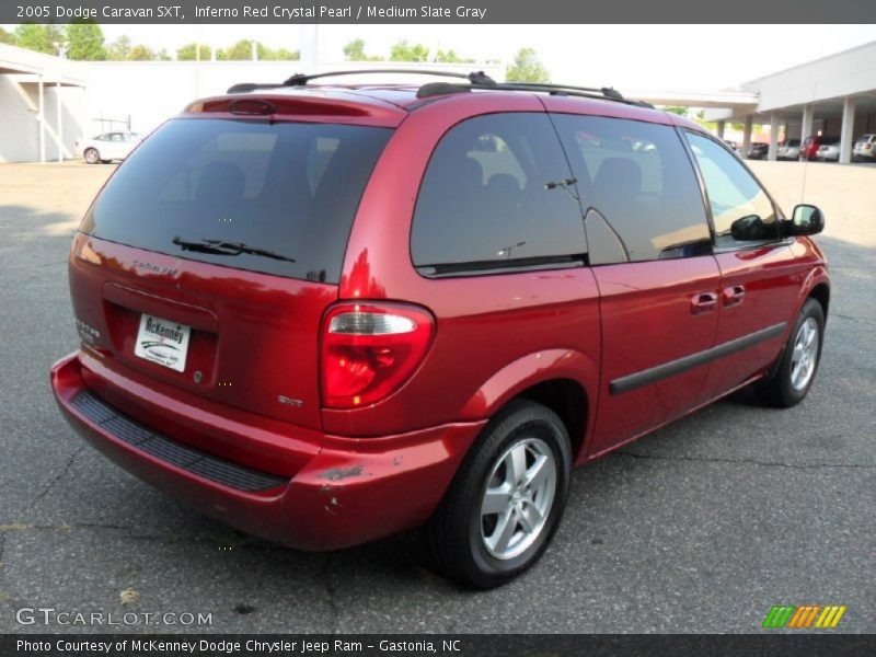 Inferno Red Crystal Pearl / Medium Slate Gray 2005 Dodge Caravan SXT