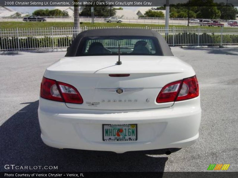 Stone White / Dark Slate Gray/Light Slate Gray 2008 Chrysler Sebring LX Convertible