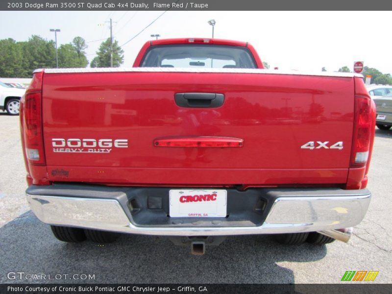 Flame Red / Taupe 2003 Dodge Ram 3500 ST Quad Cab 4x4 Dually