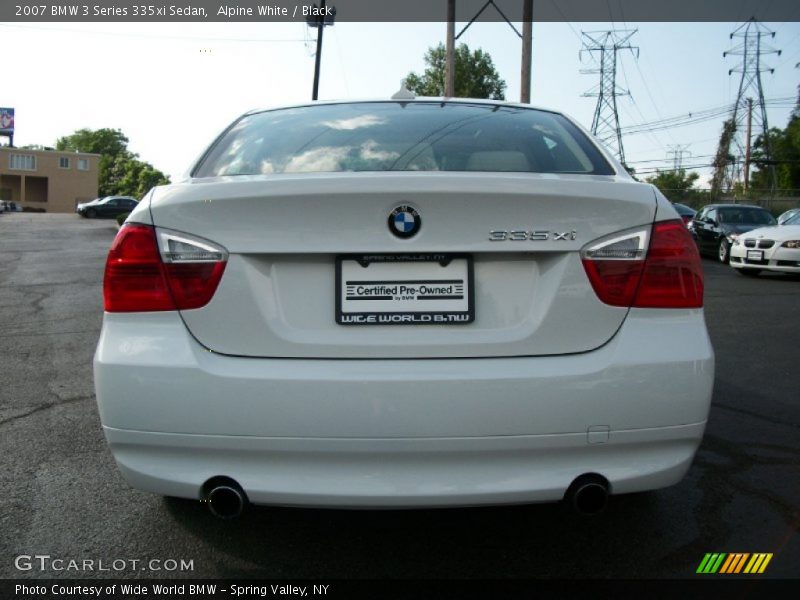 Alpine White / Black 2007 BMW 3 Series 335xi Sedan