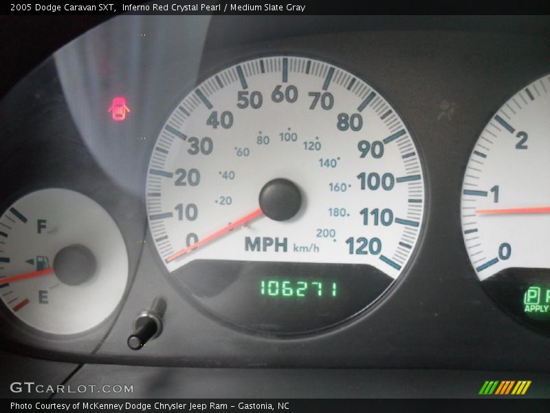 Inferno Red Crystal Pearl / Medium Slate Gray 2005 Dodge Caravan SXT
