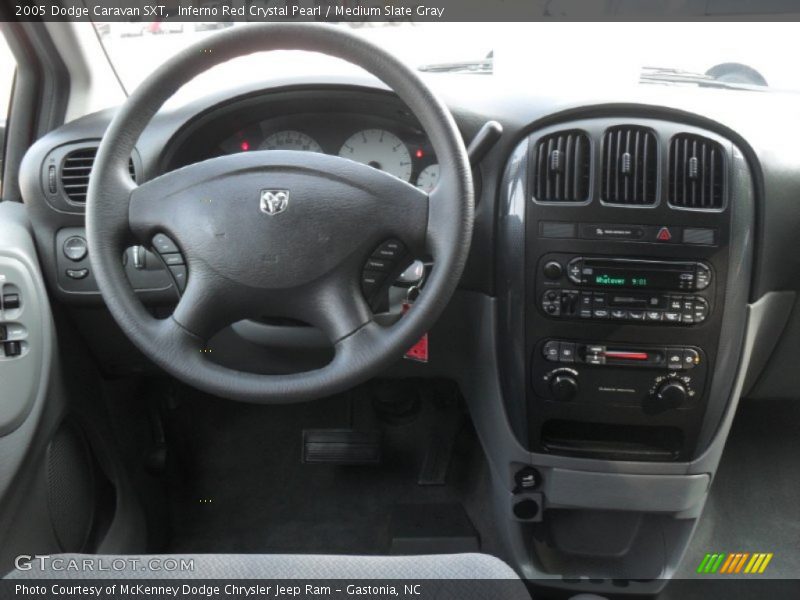 Inferno Red Crystal Pearl / Medium Slate Gray 2005 Dodge Caravan SXT