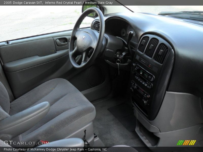 Inferno Red Crystal Pearl / Medium Slate Gray 2005 Dodge Caravan SXT