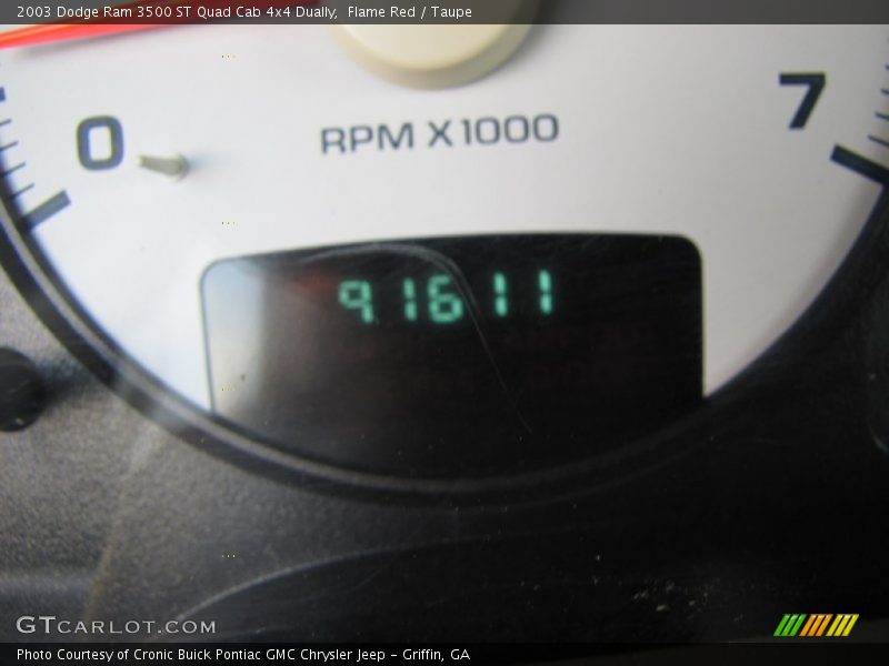 Flame Red / Taupe 2003 Dodge Ram 3500 ST Quad Cab 4x4 Dually