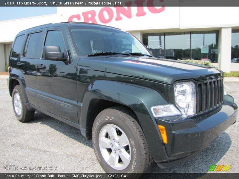 Natural Green Pearl / Pastel Pebble Beige 2010 Jeep Liberty Sport