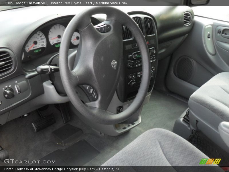 Inferno Red Crystal Pearl / Medium Slate Gray 2005 Dodge Caravan SXT
