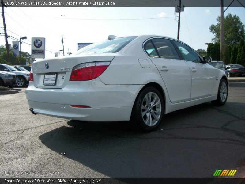 Alpine White / Cream Beige 2009 BMW 5 Series 535xi Sedan