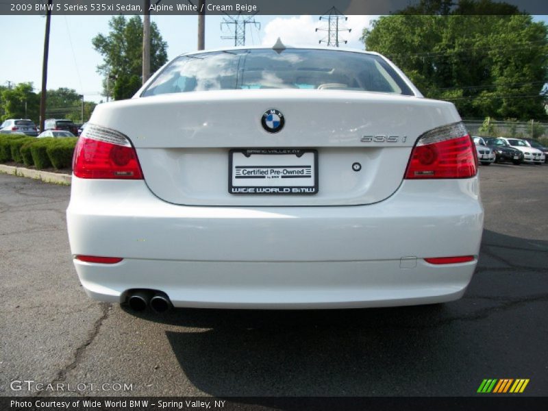 Alpine White / Cream Beige 2009 BMW 5 Series 535xi Sedan