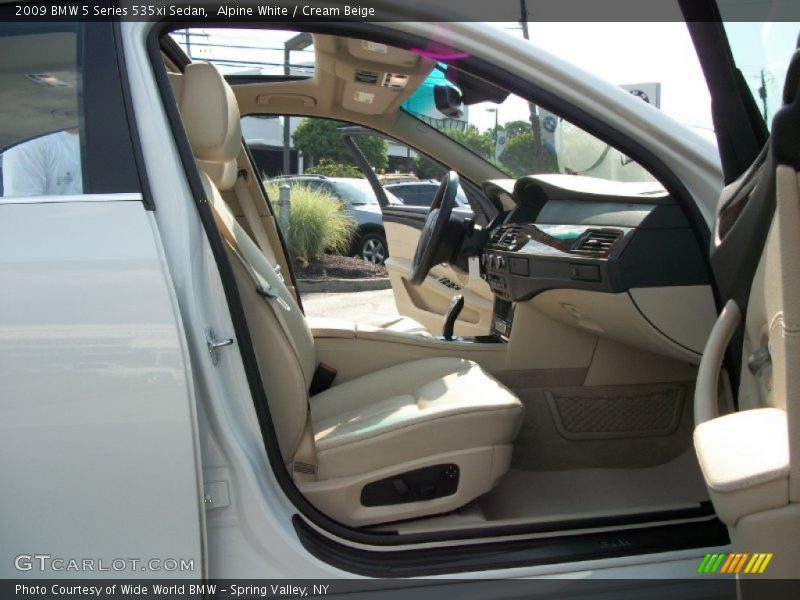 Alpine White / Cream Beige 2009 BMW 5 Series 535xi Sedan