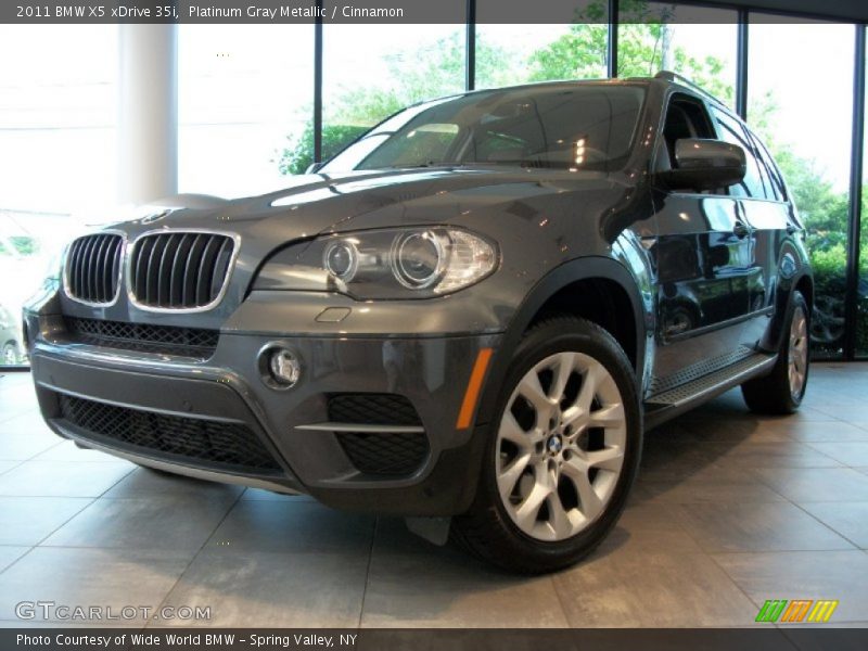 Platinum Gray Metallic / Cinnamon 2011 BMW X5 xDrive 35i