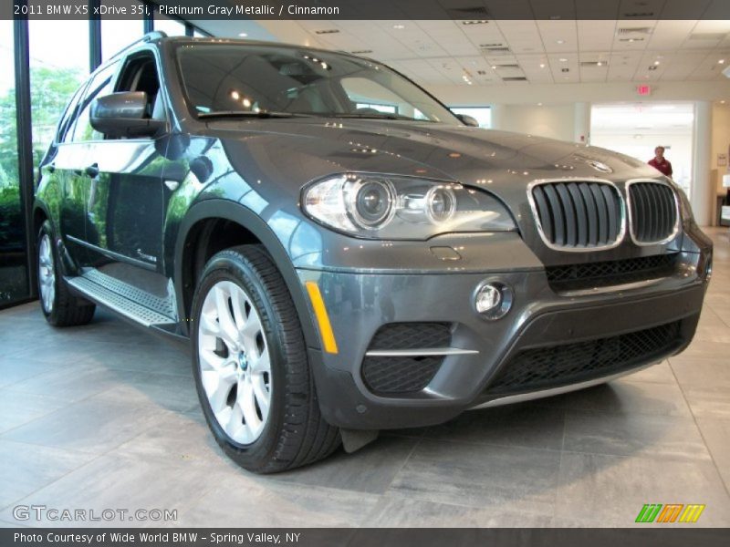 Platinum Gray Metallic / Cinnamon 2011 BMW X5 xDrive 35i