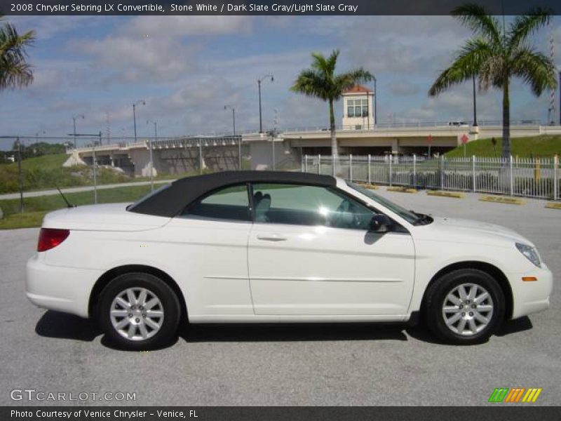 Stone White / Dark Slate Gray/Light Slate Gray 2008 Chrysler Sebring LX Convertible