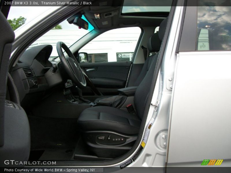 Titanium Silver Metallic / Black 2007 BMW X3 3.0si
