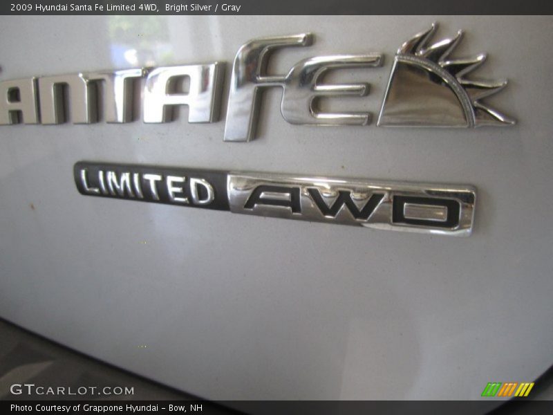 Bright Silver / Gray 2009 Hyundai Santa Fe Limited 4WD