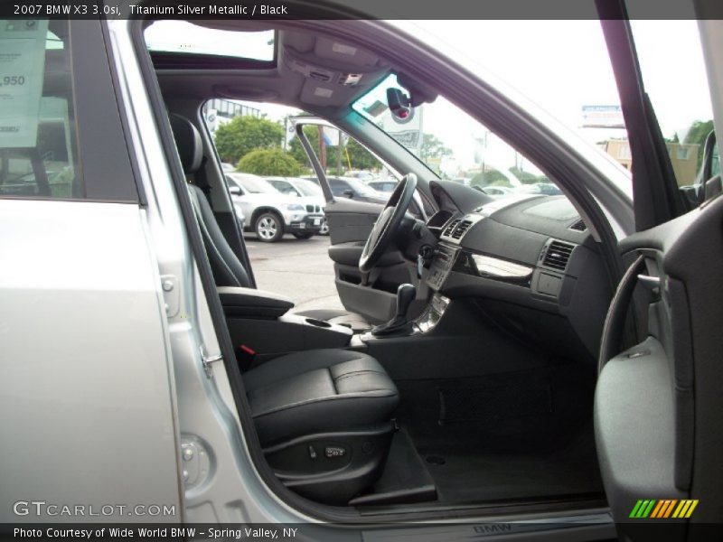 Titanium Silver Metallic / Black 2007 BMW X3 3.0si