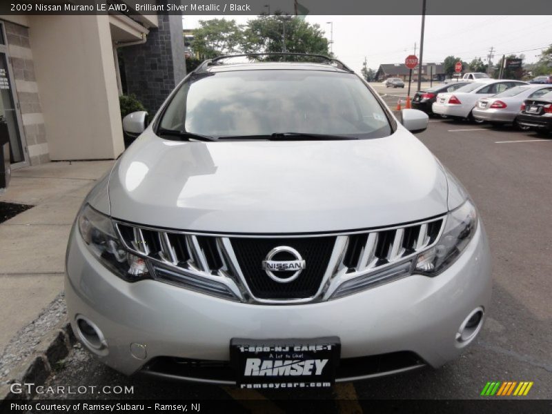 Brilliant Silver Metallic / Black 2009 Nissan Murano LE AWD