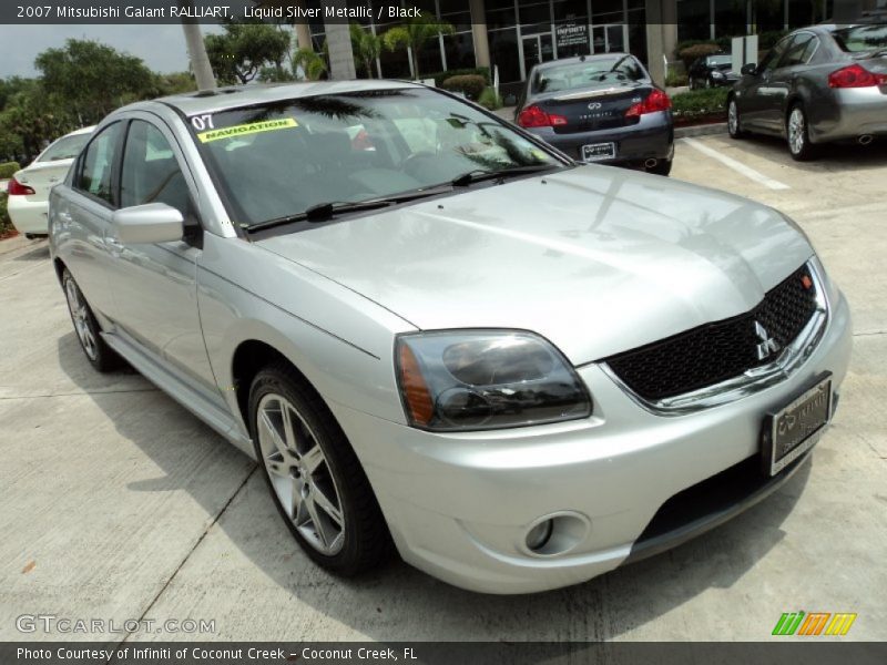 Liquid Silver Metallic / Black 2007 Mitsubishi Galant RALLIART
