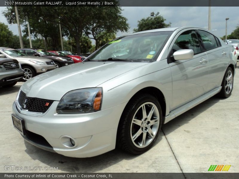 Liquid Silver Metallic / Black 2007 Mitsubishi Galant RALLIART