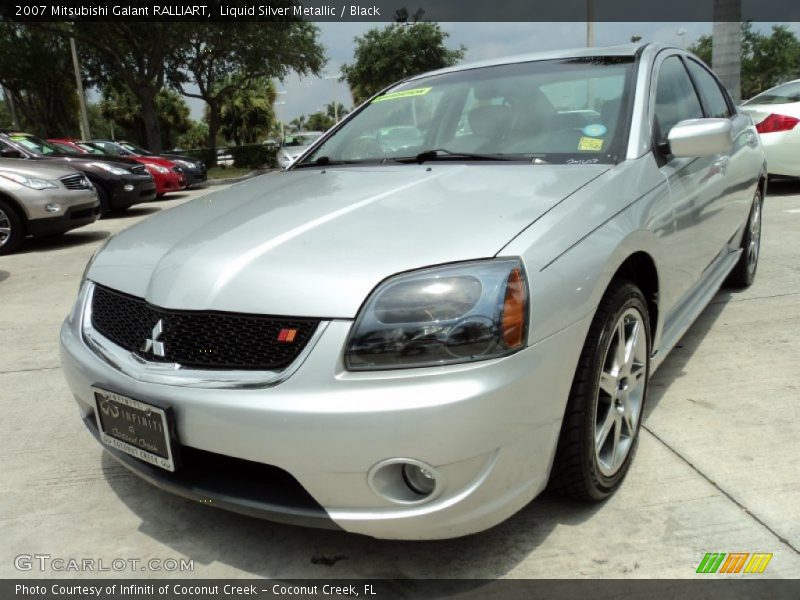 Liquid Silver Metallic / Black 2007 Mitsubishi Galant RALLIART