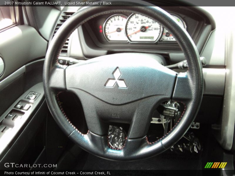 Liquid Silver Metallic / Black 2007 Mitsubishi Galant RALLIART