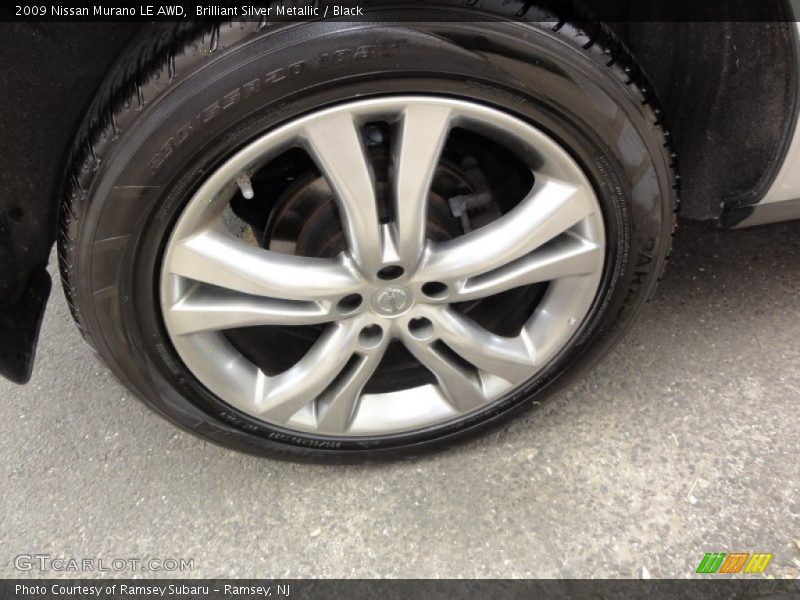 Brilliant Silver Metallic / Black 2009 Nissan Murano LE AWD