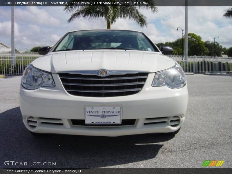 Stone White / Dark Slate Gray/Light Slate Gray 2008 Chrysler Sebring LX Convertible