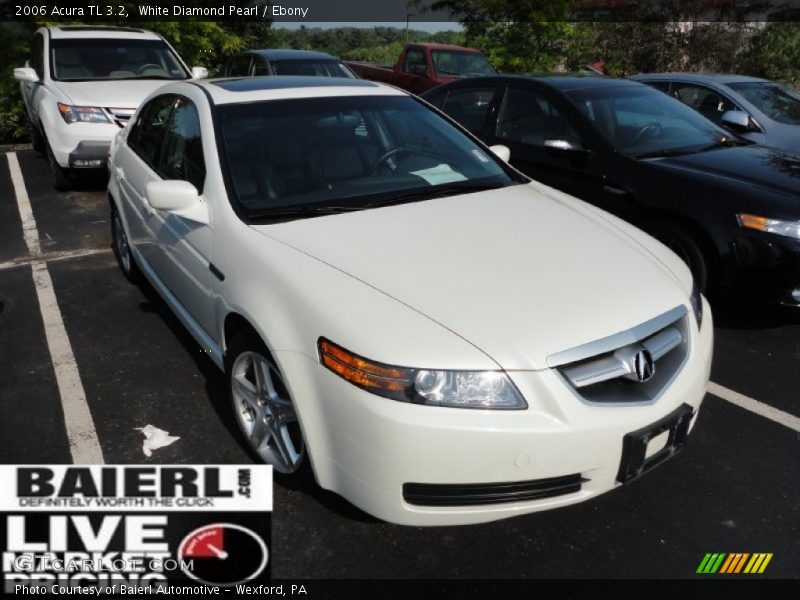 White Diamond Pearl / Ebony 2006 Acura TL 3.2