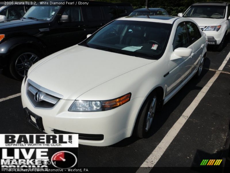 White Diamond Pearl / Ebony 2006 Acura TL 3.2