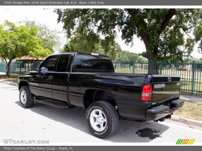 Black / Mist Gray 2000 Dodge Ram 1500 Sport Extended Cab 4x4