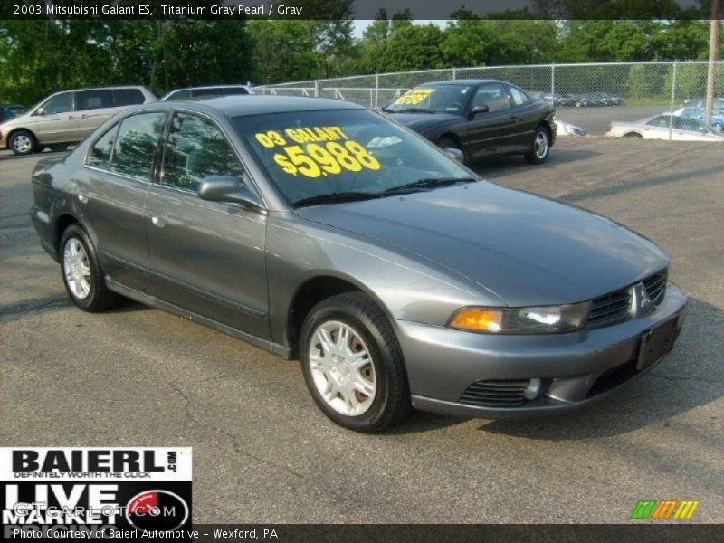 Titanium Gray Pearl / Gray 2003 Mitsubishi Galant ES