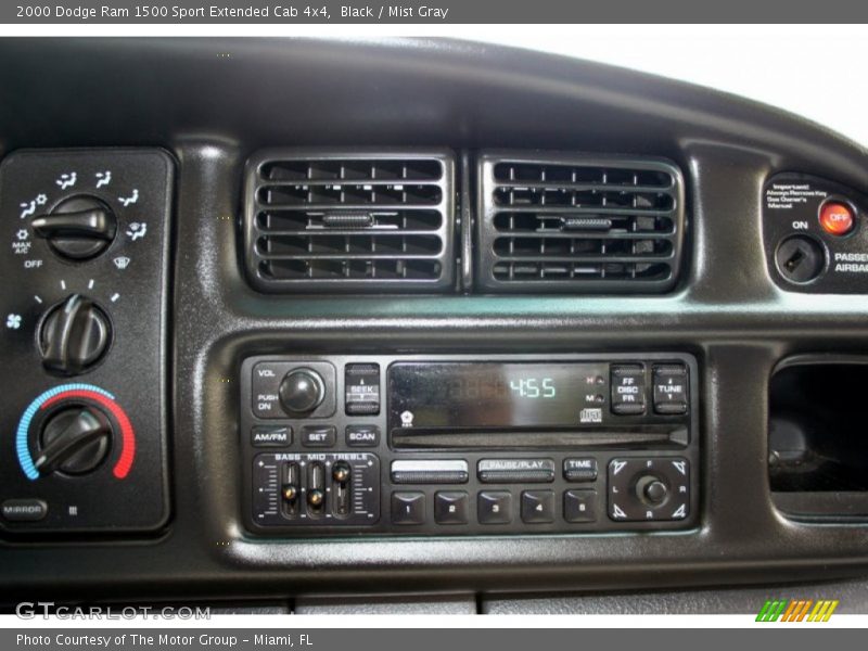 Black / Mist Gray 2000 Dodge Ram 1500 Sport Extended Cab 4x4