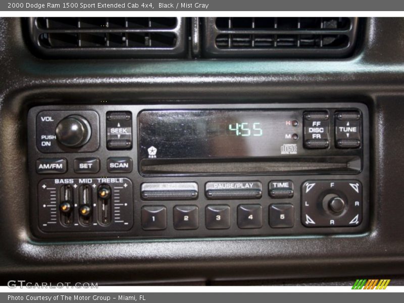 Black / Mist Gray 2000 Dodge Ram 1500 Sport Extended Cab 4x4