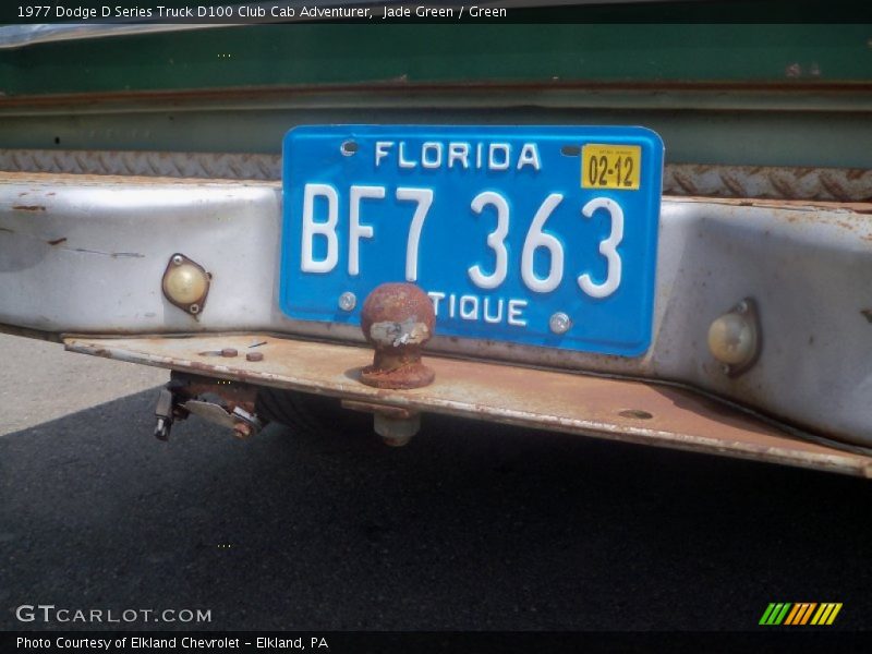 Jade Green / Green 1977 Dodge D Series Truck D100 Club Cab Adventurer