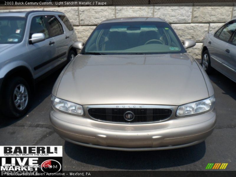 Light Sandrift Metallic / Taupe 2003 Buick Century Custom