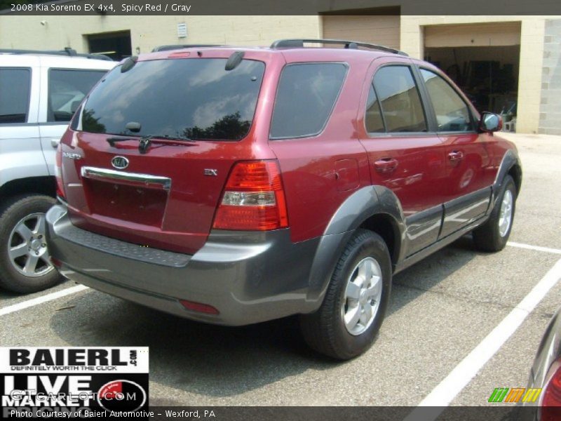 Spicy Red / Gray 2008 Kia Sorento EX 4x4