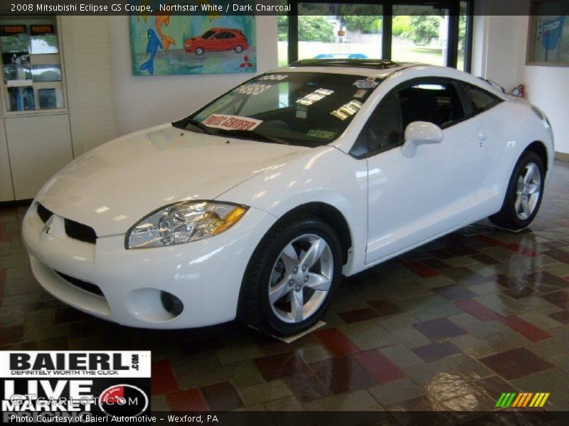 Northstar White / Dark Charcoal 2008 Mitsubishi Eclipse GS Coupe
