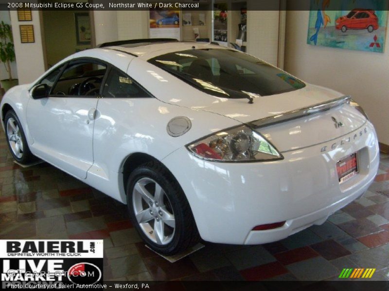 Northstar White / Dark Charcoal 2008 Mitsubishi Eclipse GS Coupe
