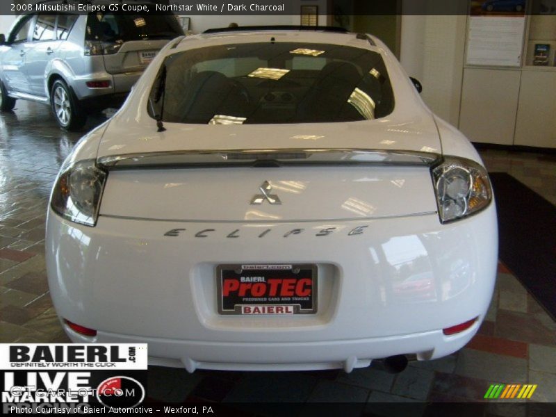 Northstar White / Dark Charcoal 2008 Mitsubishi Eclipse GS Coupe